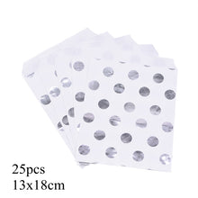 Load image into Gallery viewer, 25pcs/pack 18cm Gift Bags Paper Pouch Rose Gold Paper Food Safe Bags Birthday Wedding Party Favors Gift Bags Packing for Guests