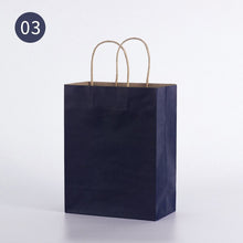Load image into Gallery viewer, 10pcs/Kraft paper bag portable bag large take out bag clothing shopping small gift bag