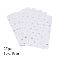 Load image into Gallery viewer, 25pcs/pack 18cm Gift Bags Paper Pouch Rose Gold Paper Food Safe Bags Birthday Wedding Party Favors Gift Bags Packing for Guests