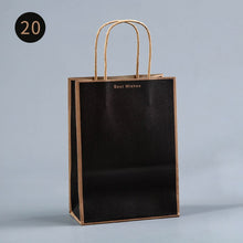 Load image into Gallery viewer, 10pcs/Kraft paper bag portable bag large take out bag clothing shopping small gift bag