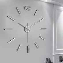 Load image into Gallery viewer, 50cm 3D Wall Clock Modern Design DIY Acrylic Mirror Stickers Clock for Living Room Bedroom Home Decor Large Silent Elreloj Mural