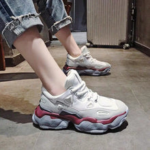 Load image into Gallery viewer, Femmes hiver grosses baskets chaussures décontractées noir 5cm plate-forme panier femme mode luxe Designers vulcanisé chaussures