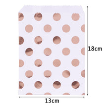 Load image into Gallery viewer, 25pcs/pack 18cm Gift Bags Paper Pouch Rose Gold Paper Food Safe Bags Birthday Wedding Party Favors Gift Bags Packing for Guests