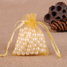 Load image into Gallery viewer, 50Pcs Gift Organza Bag Jewelry Packaging Candy Wedding Party Goodie Packing Favors Cake Pouches Drawable Bags Present For Sweets