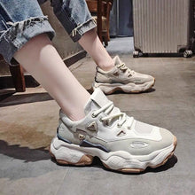 Load image into Gallery viewer, Femmes hiver grosses baskets chaussures décontractées noir 5cm plate-forme panier femme mode luxe Designers vulcanisé chaussures