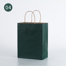 Load image into Gallery viewer, 10pcs/Kraft paper bag portable bag large take out bag clothing shopping small gift bag