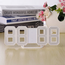 Load image into Gallery viewer, Multi-use 8 Shaped LED Display Desktop Digital Table Clocks 3 levers of light: bright Snooze interval setting USB charge
