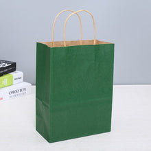 Load image into Gallery viewer, 10pcs/Kraft paper bag portable bag large take out bag clothing shopping small gift bag