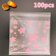 Load image into Gallery viewer, 100pcs Wedding Party Decoration Gift Packing Bag Plastic Biscuits Packaging Bread Baking Supplies White Dot Candy Cookie Package