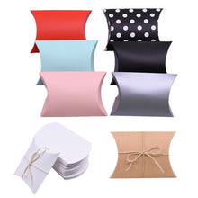 Load image into Gallery viewer, 10/20/30/50pcs Kraft Paper Pillow Shape Candy Gift Box For Birthday Home Party Decoration Supplies Wedding Favor Packaging Boxes