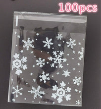 Load image into Gallery viewer, 100pcs Wedding Party Decoration Gift Packing Bag Plastic Biscuits Packaging Bread Baking Supplies White Dot Candy Cookie Package