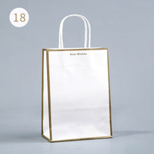 Load image into Gallery viewer, 10pcs/Kraft paper bag portable bag large take out bag clothing shopping small gift bag