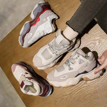 Load image into Gallery viewer, Femmes hiver grosses baskets chaussures décontractées noir 5cm plate-forme panier femme mode luxe Designers vulcanisé chaussures