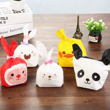 将图片加载到图库查看器，50pcs/lot Cute Rabbit Ear Cookie Bags Gift Bags For Candy Biscuits Snack Baking Package Wedding Favors Gifts Easter Decoration
