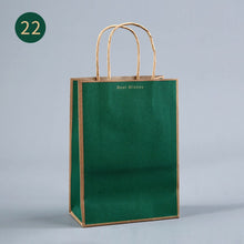 Load image into Gallery viewer, 10pcs/Kraft paper bag portable bag large take out bag clothing shopping small gift bag
