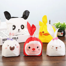 将图片加载到图库查看器，50pcs/lot Cute Rabbit Ear Cookie Bags Gift Bags For Candy Biscuits Snack Baking Package Wedding Favors Gifts Easter Decoration
