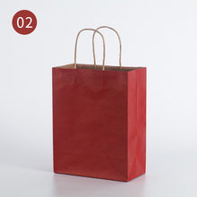 Load image into Gallery viewer, 10pcs/Kraft paper bag portable bag large take out bag clothing shopping small gift bag
