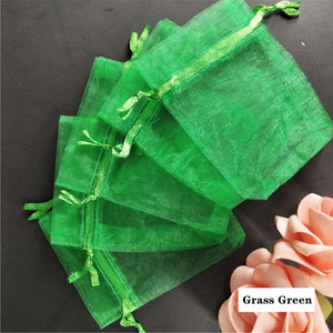 100PCS 7x9 9x12 10x15 11x16 13x18 15x20 17x23 CM Organza Bags Jewelry Packaging Bags Scented Sachet Gift Pouches 7Z