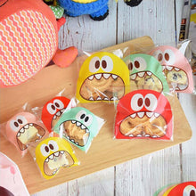 将图片加载到图库查看器，Cookie Candy Gift Packaging Bags for Biscuits Party Favors Decor Cartoon Plastic Candy Bag Teech Mouth Monster Wedding Birthday
