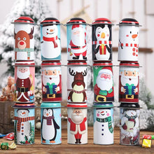 Load image into Gallery viewer, Christmas Large Capacity Candy Tin Box Iron Storage Can Christmas Party Santa Claus Snowman Candy Cans Children Gift Sweets Box
