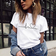 将图片加载到图库查看器，2020 New Women T-shirts Casual Harajuku Love Printed Tops Tee Summer Female T shirt Short Sleeve T shirt For Women Clothing
