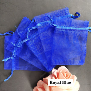 100PCS 7x9 9x12 10x15 11x16 13x18 15x20 17x23 CM Organza Bags Jewelry Packaging Bags Scented Sachet Gift Pouches 7Z