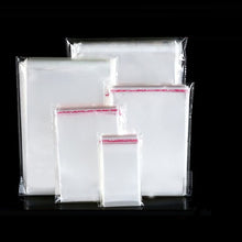 将图片加载到图库查看器，100pcs Transparent Thick Self Adhesive Bag Clear Package Storage bags Small Plastic Self Sealing Cellophane packing poly Bags
