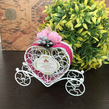 将图片加载到图库查看器，1pcs Candy box Cute Cinderella Carriage Candy Chocolate Boxes Birthday Wedding Party Favour Decoration Various colours
