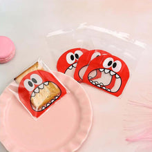 将图片加载到图库查看器，Cookie Candy Gift Packaging Bags for Biscuits Party Favors Decor Cartoon Plastic Candy Bag Teech Mouth Monster Wedding Birthday
