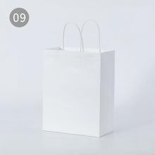 将图片加载到图库查看器，10pcs/Kraft paper bag portable bag large take out bag clothing shopping small gift bag
