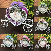 将图片加载到图库查看器，1pcs Candy box Cute Cinderella Carriage Candy Chocolate Boxes Birthday Wedding Party Favour Decoration Various colours
