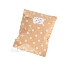 将图片加载到图库查看器，50pcs Kraft Paper Bag Candy Biscuit Popcorn Bags Brown White Wave Dot Packing Pouch Pastry Tool Wrapping Wedding Party Supplies
