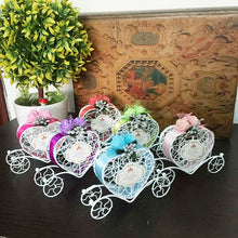 将图片加载到图库查看器，1pcs Candy box Cute Cinderella Carriage Candy Chocolate Boxes Birthday Wedding Party Favour Decoration Various colours
