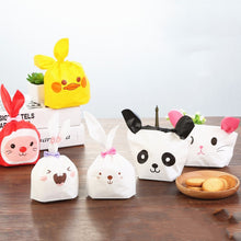 将图片加载到图库查看器，50pcs/lot Cute Rabbit Ear Cookie Bags Gift Bags For Candy Biscuits Snack Baking Package Wedding Favors Gifts Easter Decoration
