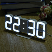 将图片加载到图库查看器，Multi-use 8 Shaped LED Display Desktop Digital Table Clocks 3 levers of light: bright Snooze interval setting USB charge
