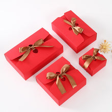 将图片加载到图库查看器，20pcs/lot Kraft paper  boxes with ribbon White Black  red Candy Bag Wedding Gift Box Package Birthday Party Decoration Bags
