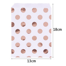 Load image into Gallery viewer, 25pcs/pack 18cm Gift Bags Paper Pouch Rose Gold Paper Food Safe Bags Birthday Wedding Party Favors Gift Bags Packing for Guests
