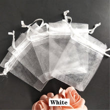 Load image into Gallery viewer, 100PCS 7x9 9x12 10x15 11x16 13x18 15x20 17x23 CM Organza Bags Jewelry Packaging Bags Scented Sachet Gift Pouches 7Z
