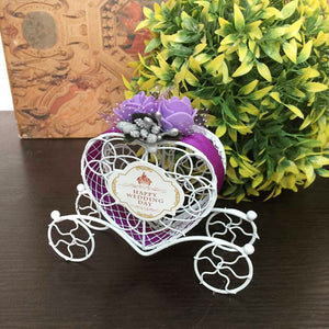 1pcs Candy box Cute Cinderella Carriage Candy Chocolate Boxes Birthday Wedding Party Favour Decoration Various colours