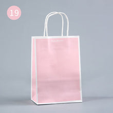 将图片加载到图库查看器，10pcs/Kraft paper bag portable bag large take out bag clothing shopping small gift bag
