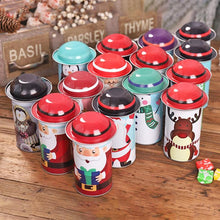 Load image into Gallery viewer, Christmas Large Capacity Candy Tin Box Iron Storage Can Christmas Party Santa Claus Snowman Candy Cans Children Gift Sweets Box
