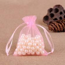 Load image into Gallery viewer, 50Pcs Gift Organza Bag Jewelry Packaging Candy Wedding Party Goodie Packing Favors Cake Pouches Drawable Bags Present For Sweets
