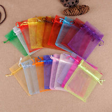 将图片加载到图库查看器，50Pcs Gift Organza Bag Jewelry Packaging Candy Wedding Party Goodie Packing Favors Cake Pouches Drawable Bags Present For Sweets
