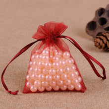 将图片加载到图库查看器，50Pcs Gift Organza Bag Jewelry Packaging Candy Wedding Party Goodie Packing Favors Cake Pouches Drawable Bags Present For Sweets
