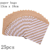 将图片加载到图库查看器，25pcs/pack 18cm Gift Bags Paper Pouch Rose Gold Paper Food Safe Bags Birthday Wedding Party Favors Gift Bags Packing for Guests
