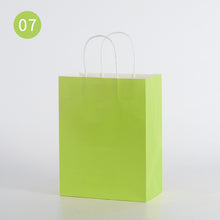 将图片加载到图库查看器，10pcs/Kraft paper bag portable bag large take out bag clothing shopping small gift bag
