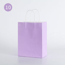 Load image into Gallery viewer, 10pcs/Kraft paper bag portable bag large take out bag clothing shopping small gift bag
