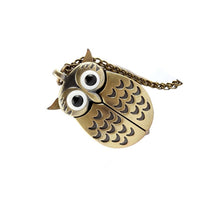 Load image into Gallery viewer, Bronze Owl Pocket Watch Flipping Creative Pocket Watch Quartz Watch Creative Hanging Table Creative Decoration
