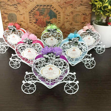 将图片加载到图库查看器，1pcs Candy box Cute Cinderella Carriage Candy Chocolate Boxes Birthday Wedding Party Favour Decoration Various colours
