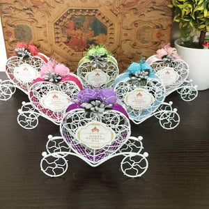 1pcs Candy box Cute Cinderella Carriage Candy Chocolate Boxes Birthday Wedding Party Favour Decoration Various colours